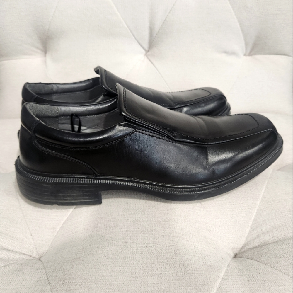 Men's Black Leather Loafers Size 11